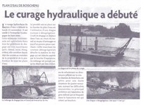 Le curage hydraulique a débuté